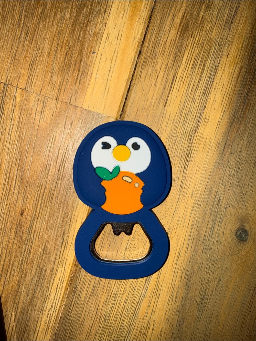 Cute Penguin Bottle Opener in Navy and Orange